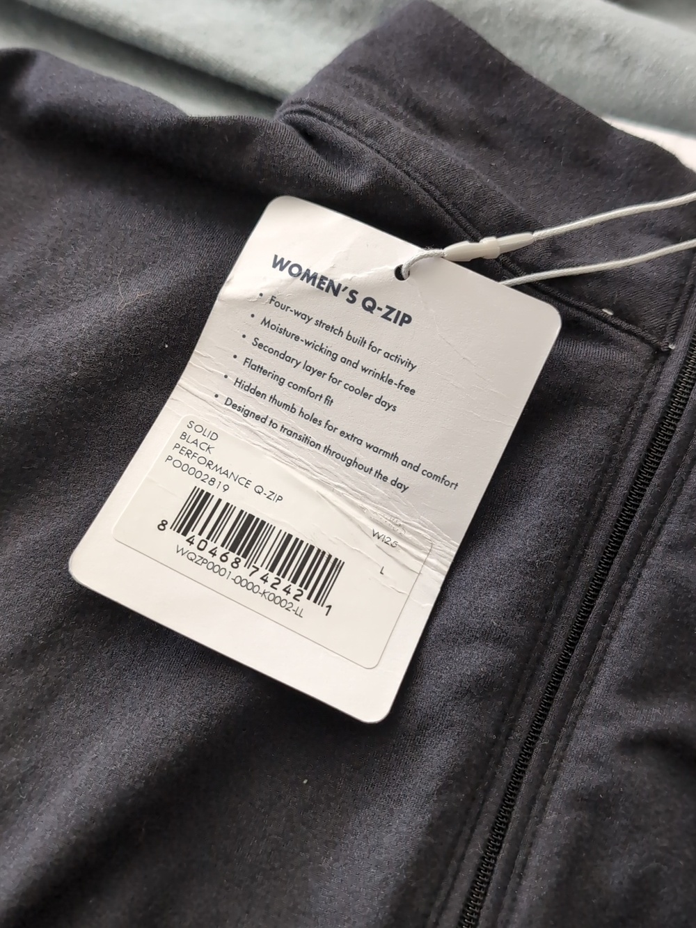 Rhoback Black Quarter-Zip Performance Top - Picture 3 of 3